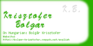 krisztofer bolgar business card